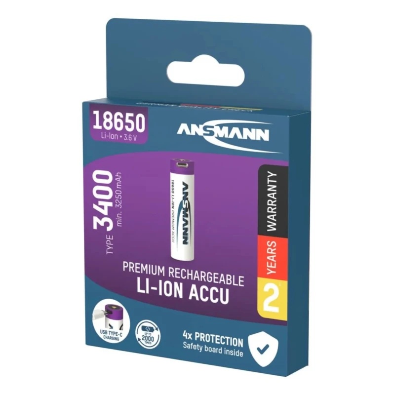 Ansmann 3.6 V Lithium-ion Rechargeable Battery Pack 3.4 Ah 1307-0003-520