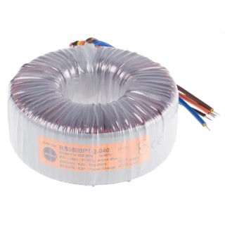 Nuvotem Talema Toroidal Transformer 230 V ac Primary, 2 x 40 V ac Secondary, 500 VA, 2 Output 0500P1-2-040