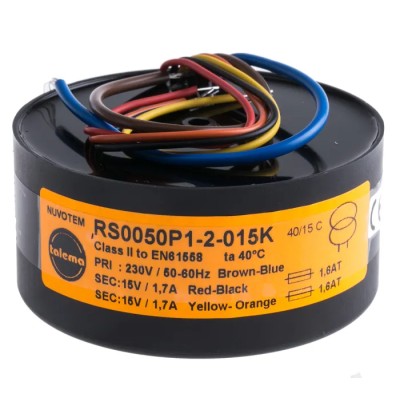 Nuvotem Talema 230 V ac 6 V ac Toroidal Transformer 2 Output 50 VA 1.67A 50-60Hz 0050P1-2-015K