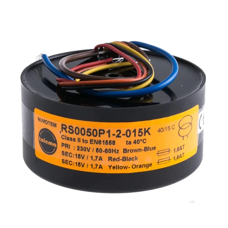 Nuvotem Talema 230 V ac 6 V ac Toroidal Transformer 2 Output 50 VA 1.67A 50-60Hz 0050P1-2-015K