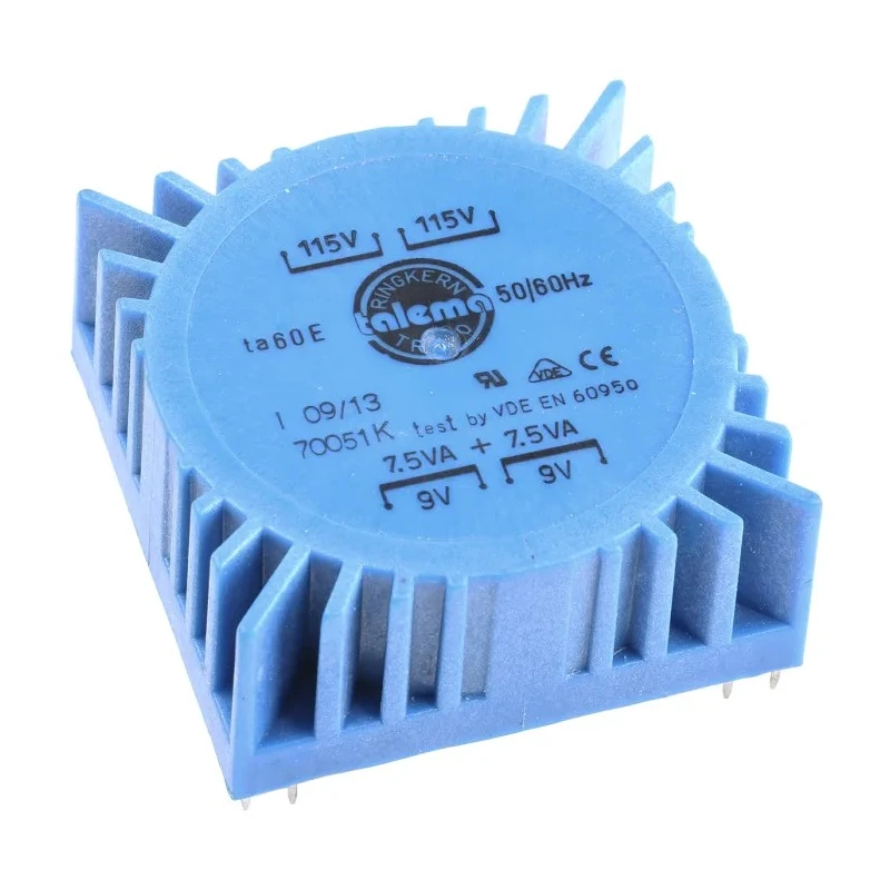 Nuvotem Talema PCB Mount Toroidal Transformer 230 V AC Primary, 2 x 9 V AC Secondary, 15 VA Power, Model 70051K