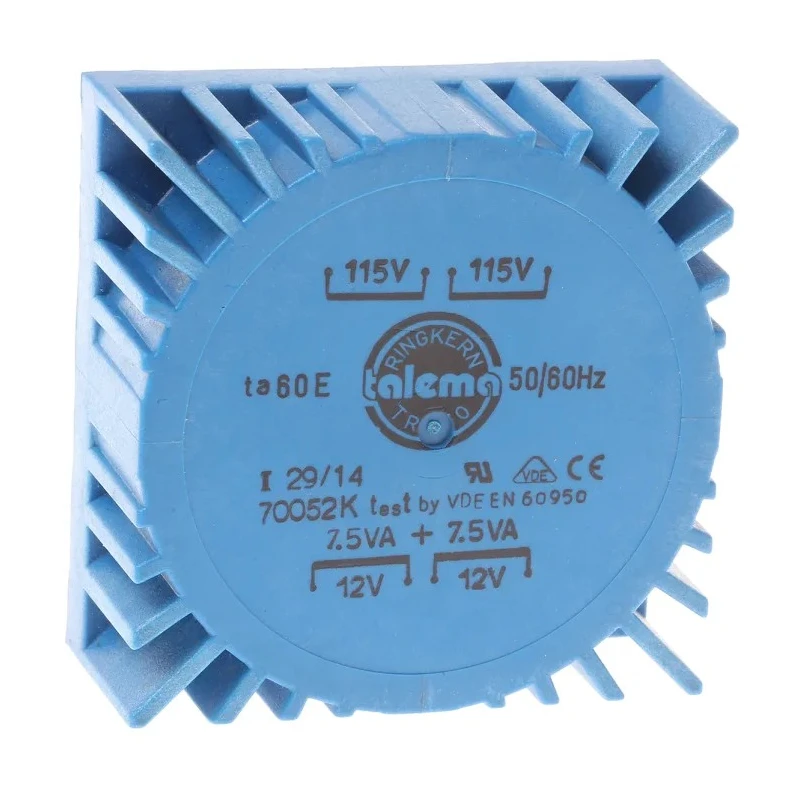 Nuvotem Talema 230 V AC 2 x 12 V AC Toroidal Transformer 2 Output 15 VA 70052K