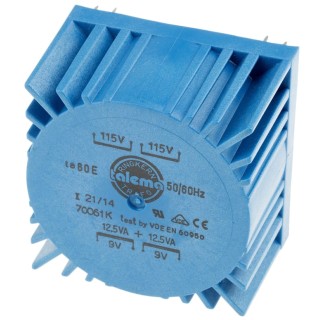 Nuvotem Talema 230 V AC Dual Primary Winding 2 x 9 V AC 25 VA Toroidal Transformer 70061K