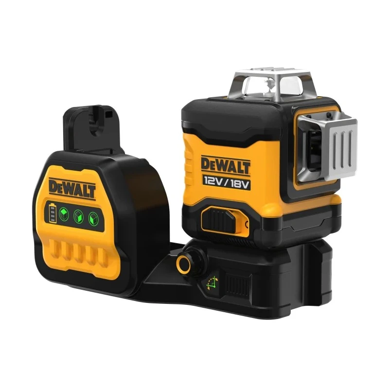 DeWALT 12/18V Battery Powered 3x 360° Green Laser Level Self-Levelling Indoor Precision Tool DCE089NG18-XJ
