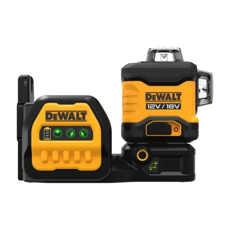 DeWALT 12/18V Battery Powered 3x 360° Green Laser Level Self-Levelling Indoor Precision Tool DCE089NG18-XJ