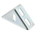 RS PRO Vertical DIN Rail Angled Mounting Bracket Silver 606-866