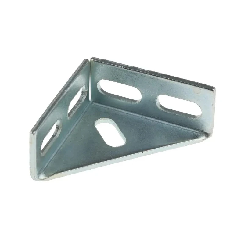 RS PRO Vertical DIN Rail Angled Mounting Bracket Silver 606-866
