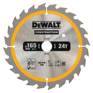 DeWALT Circular Saw Blade 24 Teeth Per Inch for Timber with Embedded Nails, Rough Timber, Softwood, Composite DT1949-QZ