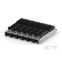 TE Connectivity SFP Cage Assembly Press Fit 2 Port 40-Position Stainless Steel Housing Copper Alloy Contacts 2364706-1