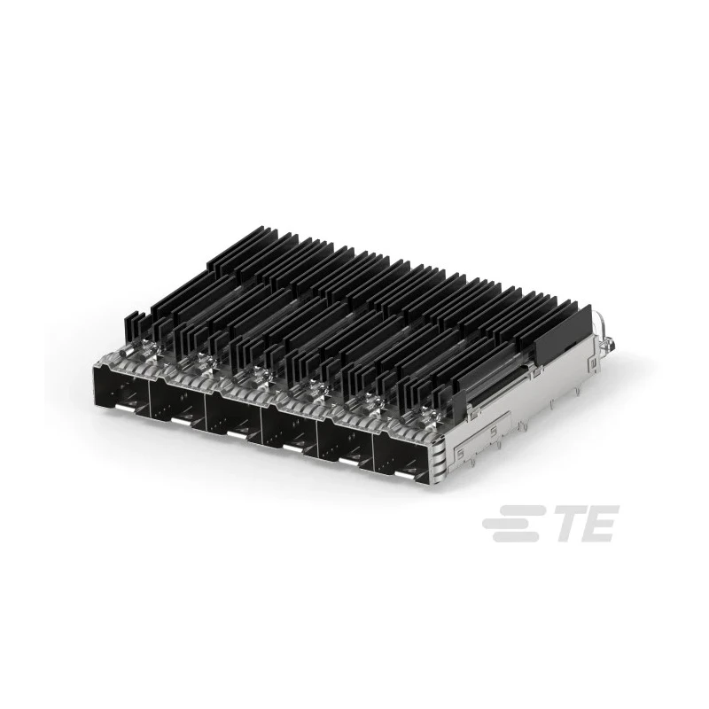 TE Connectivity SFP Cage Assembly Press Fit 2 Port 40-Position Stainless Steel Housing Copper Alloy Contacts 2364706-1