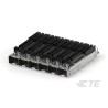 TE Connectivity SFP Cage Assembly Press Fit 2 Port 40-Position Stainless Steel Housing Copper Alloy Contacts 2364706-1