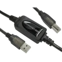 NewLink IC Socket USB Cable Male USB Type A to Male USB B, USB 2.0, 20 m, Black USB2-PREXT20M