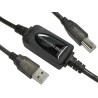 NewLink IC Socket USB Cable Male USB Type A to Male USB B, USB 2.0, 20 m, Black USB2-PREXT20M