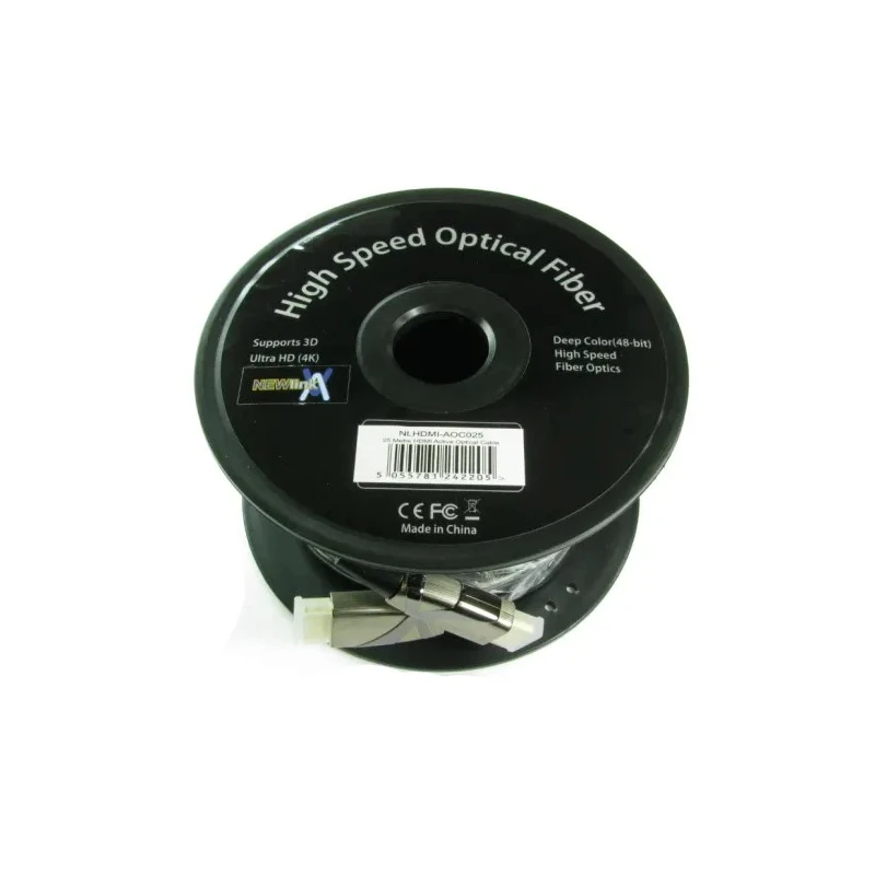NewLink 25 m 4K 60Hz HDMI Cable Male HDMI to Male HDMI HDMI V2.0 Black NLHDMI-AOC025