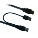 NewLink IC Socket USB Cable Female USB Type A to Female USB 3.0 USB Type A Black 10m USB3-EXT-10MTR