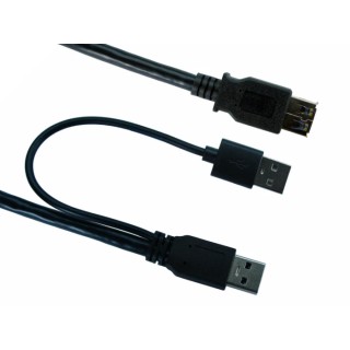 NewLink IC Socket USB Cable Female USB Type A to Female USB 3.0 USB Type A Black 10m USB3-EXT-10MTR