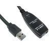 NewLink IC Socket USB Cable Female USB Type A to Female USB Type A, USB 3.0, Black, 5 m USB3-EXT-5MTR