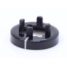 Elma Rotary Switch Knob, Black, Secure Collet Mounting, Model 044-3120