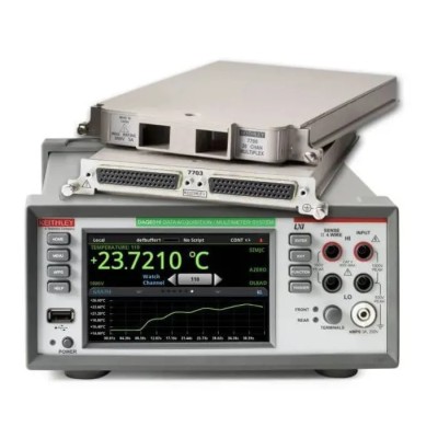 Keithley Data Acquisition and Logging Multimeter System Bundle with 7700 20-Channel Plug-in Card, True RMS, 3A AC/DC DAQ6510