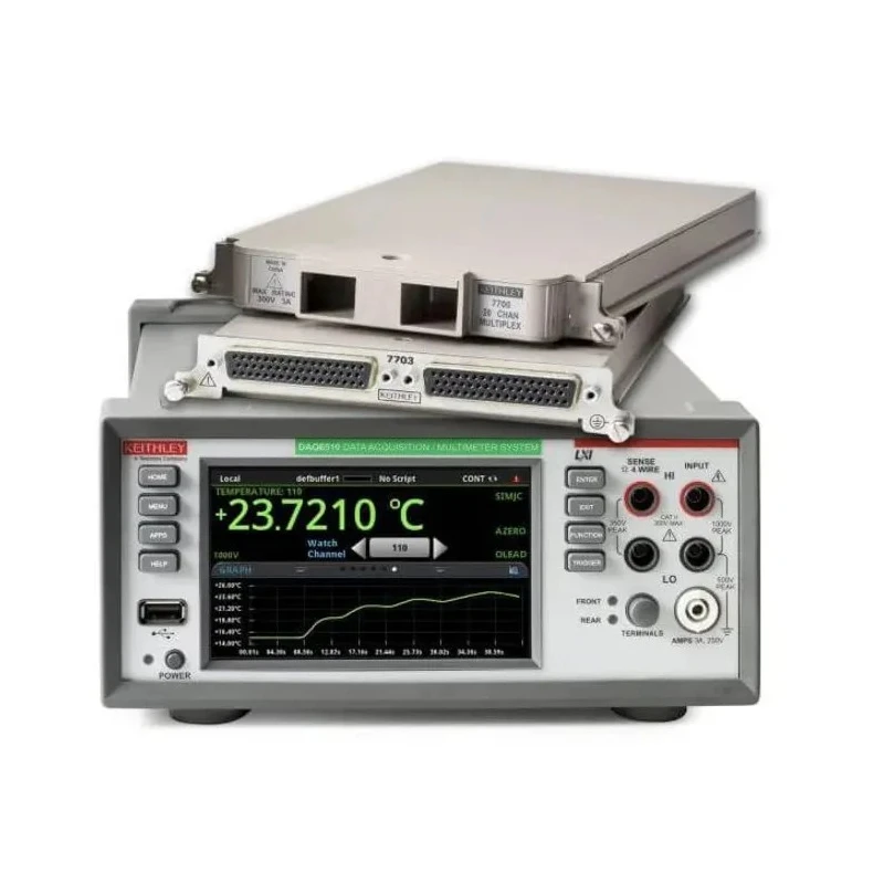 Keithley Data Acquisition and Logging Multimeter System Bundle with 7700 20-Channel Plug-in Card, True RMS, 3A AC/DC DAQ6510