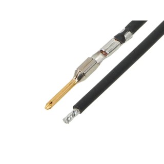 Molex MX150 Pre-Crimped Lead 14V, 225 mm Cable Length, Black Jacket, M x 150 Male Connector 2163031213
