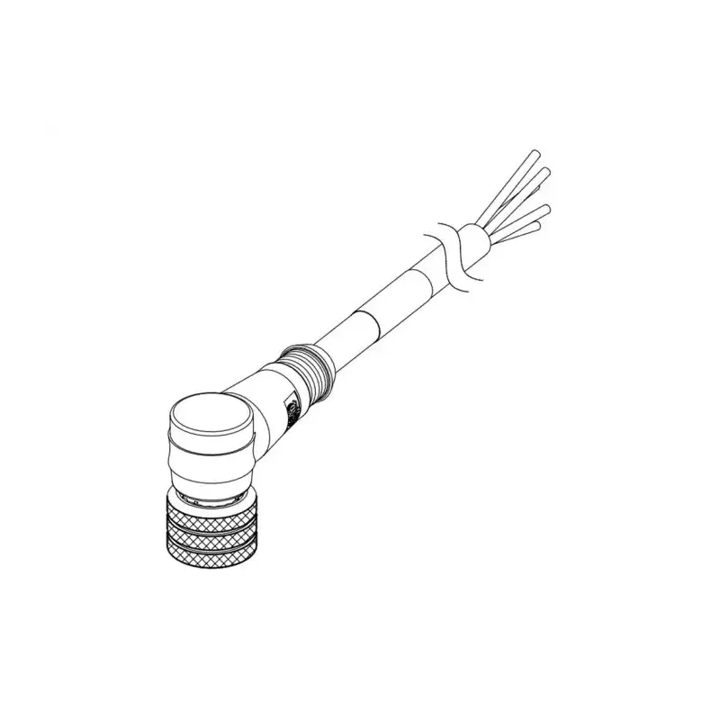Brad from Molex Female 3 Way M12 to Male 3 Way Unterminated Sensor Actuator Cable, 2 m 1200060007