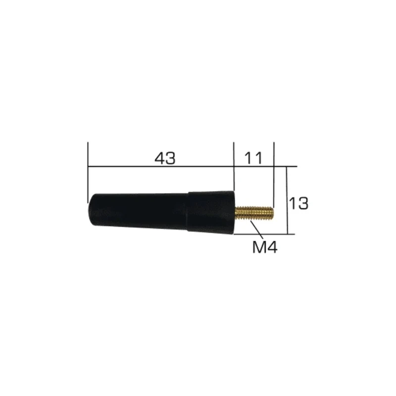 RF Solutions Stubby Omni-Directional Telemetry Antenna with M4 Screw Connector, ISM Band, 43mm Length, 2dBi Gain PHC-M4-868