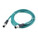 Brad from Molex Sensor Connectivity Cable, Male 4 Way to Male 4 Way, 2 m, IP67, Teal Jacket 1201088421