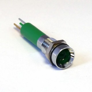 CML Innovative Technologies LED Recessed Panel Indicator Green 8 mm Tab 12V DC IP67 19050251