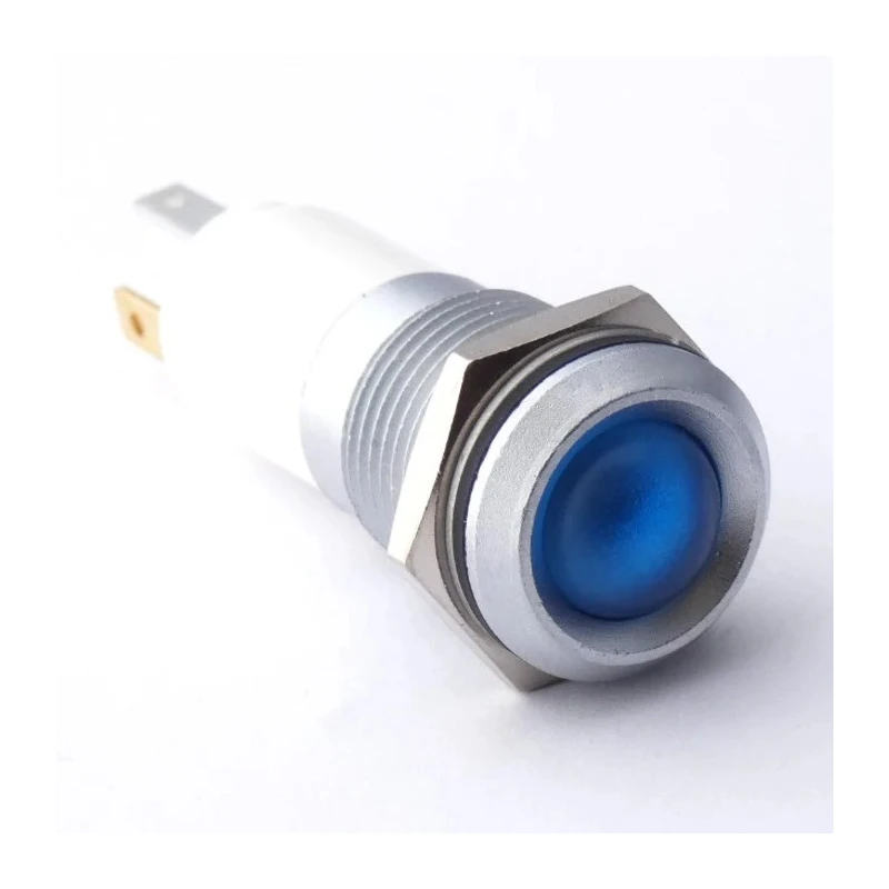 CML Innovative Technologies Blue LED Panel Mount Indicator 14 mm M14 Hole IP67 24V AC/DC 9A 19272357