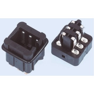 HARTING Heavy Duty Power Connector Insert Male, 10A, 50V, 6 Contacts, STAF Series 09700062812