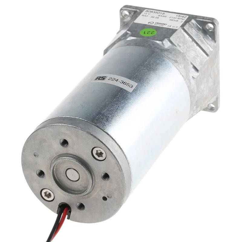 Crouzet Brushed Geared DC Geared Motor 27 W 12V DC 5 Nm Torque 47 RPM 8 mm Shaft Diameter 80835015
