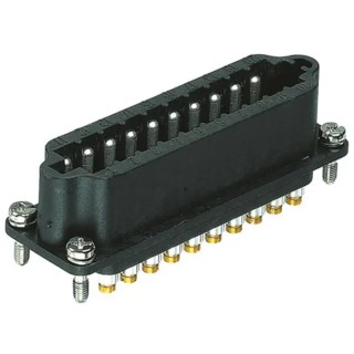 HARTING Heavy Duty Power Connector Insert 10A, STAF Series Male, 20 Contacts 0970020262201