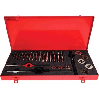 Dormer 19-Piece HSS Thread Tap & Die Set, M5 - M12 Taps, M5 - M12 Dies L1204M