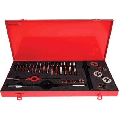 Dormer 19-Piece HSS Thread Tap & Die Set, M5 - M12 Taps, M5 - M12 Dies L1204M