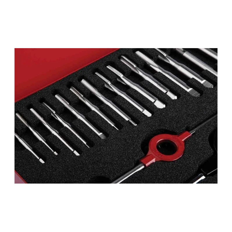Dormer 19-Piece HSS Thread Tap & Die Set, M5 - M12 Taps, M5 - M12 Dies L1204M