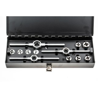 RS PRO 12-Piece High Speed Steel Die Set, Metric Thread Standard, M3 - M12 Sizes, DIN 223, Germany 364-3723