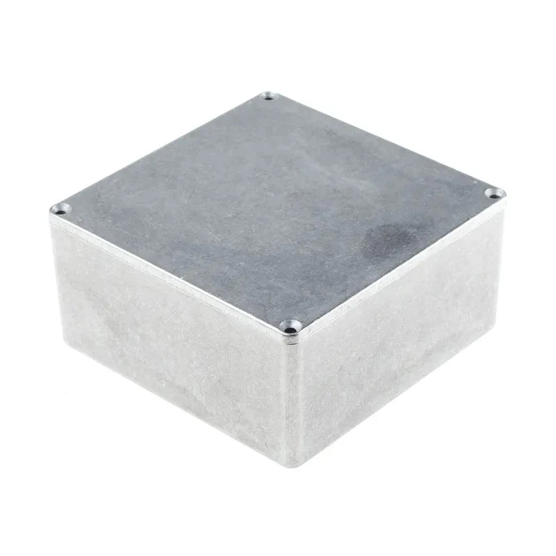 Hammond Die Cast Aluminium Enclosure with Natural Lid IP65, 59 mm x 120 mm x 120 mm 1590WU