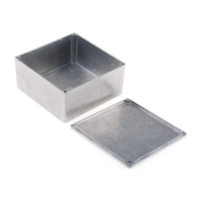 Hammond Die Cast Aluminium Enclosure with Natural Lid IP65, 59 mm x 120 mm x 120 mm 1590WU