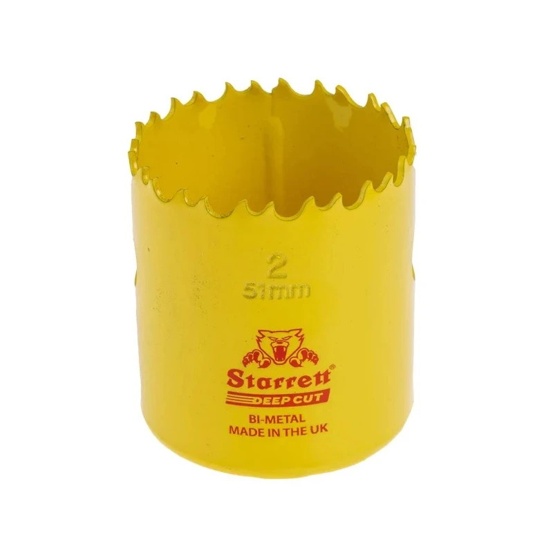 Starrett 51 mm Diameter High Speed Steel Bi-Metal Drill Bit for Mild Steel Sheet and Stainless Steel DCH0200-G