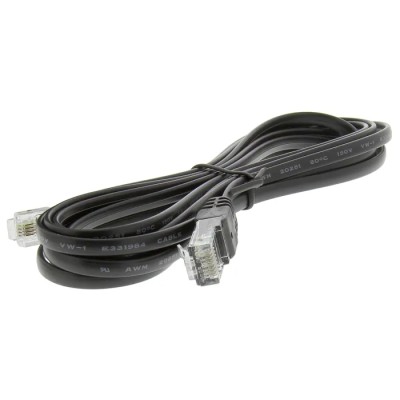 Decelect SPE Cat5 Ethernet Cable, Black, 3 m Length, F/UTP PVC Jacket, Terminated 
