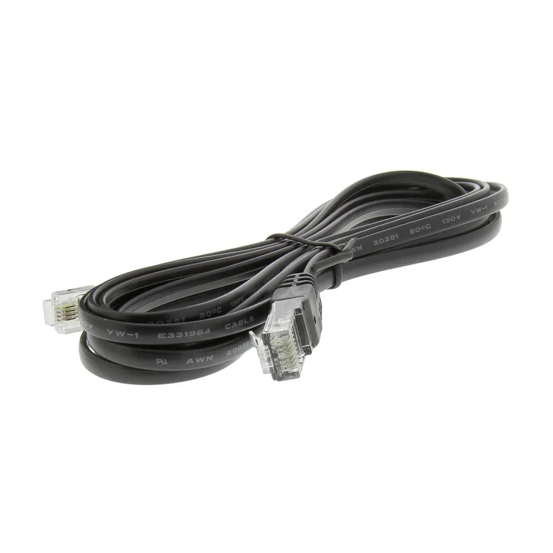 Decelect SPE Cat5 Ethernet Cable, Black, 3 m Length, F/UTP PVC Jacket, Terminated 