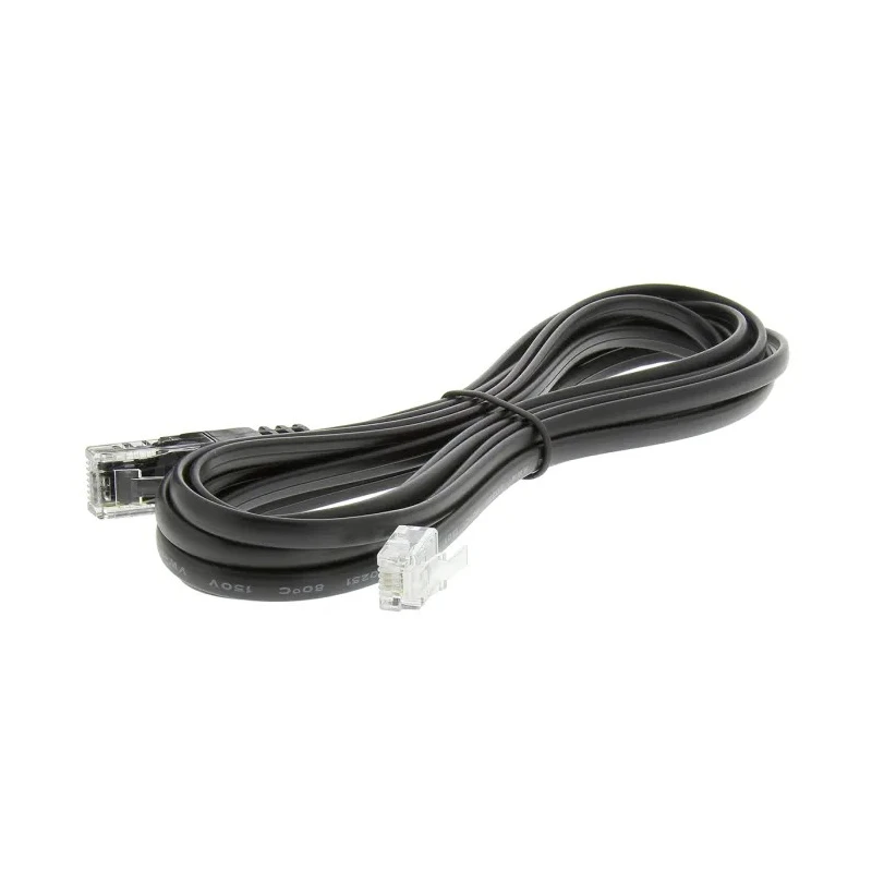 Decelect SPE Cat5 Ethernet Cable, Black, 3 m Length, F/UTP PVC Jacket, Terminated 