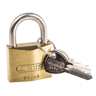 ABUS Keyed Brass Weatherproof Padlock, 6.5 mm Shackle Diameter, 40 mm Brass Body XR0065IB40KA8