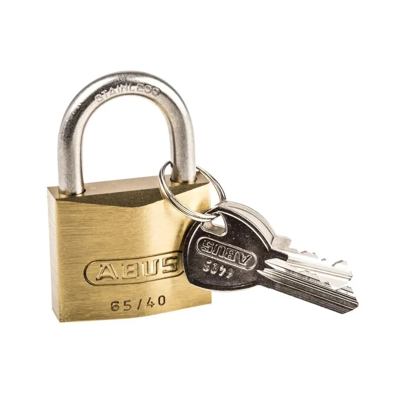 ABUS Keyed Brass Weatherproof Padlock, 6.5 mm Shackle Diameter, 40 mm Brass Body XR0065IB40KA8