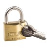 ABUS Keyed Brass Weatherproof Padlock, 6.5 mm Shackle Diameter, 40 mm Brass Body XR0065IB40KA8