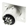 Neutrik Panel XLR Connector, Straight Orientation, 50V, 5A Current, Female, 7 Contacts, Silver over Nickel Plating NC7FP-1