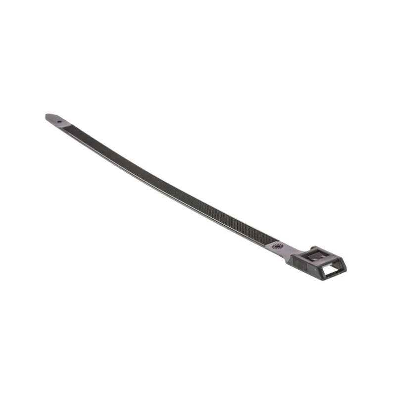 HellermannTyton Releasable Cable Tie 275 mm Length x 9 mm Width, Black Polyamide 66, 445N Tensile 112-00005 RPE275-PA66HS-BK