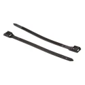 HellermannTyton External Notched Cable Tie 180 mm x 9 mm, Black Polyamide 66, Tensile Strength 445N 112-18061 PE180-PA66HS-BK