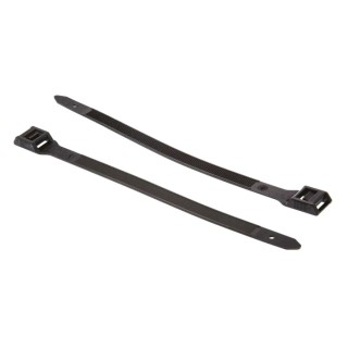 HellermannTyton External Notched Cable Tie 180 mm x 9 mm, Black Polyamide 66, Tensile Strength 445N 112-18061 PE180-PA66HS-BK